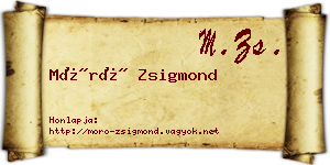 Móró Zsigmond névjegykártya
