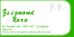 zsigmond moro business card