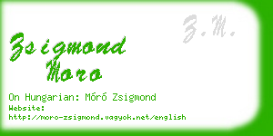 zsigmond moro business card